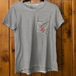 Striped Disney Mickey Mouse T-Shirt